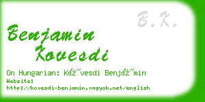 benjamin kovesdi business card